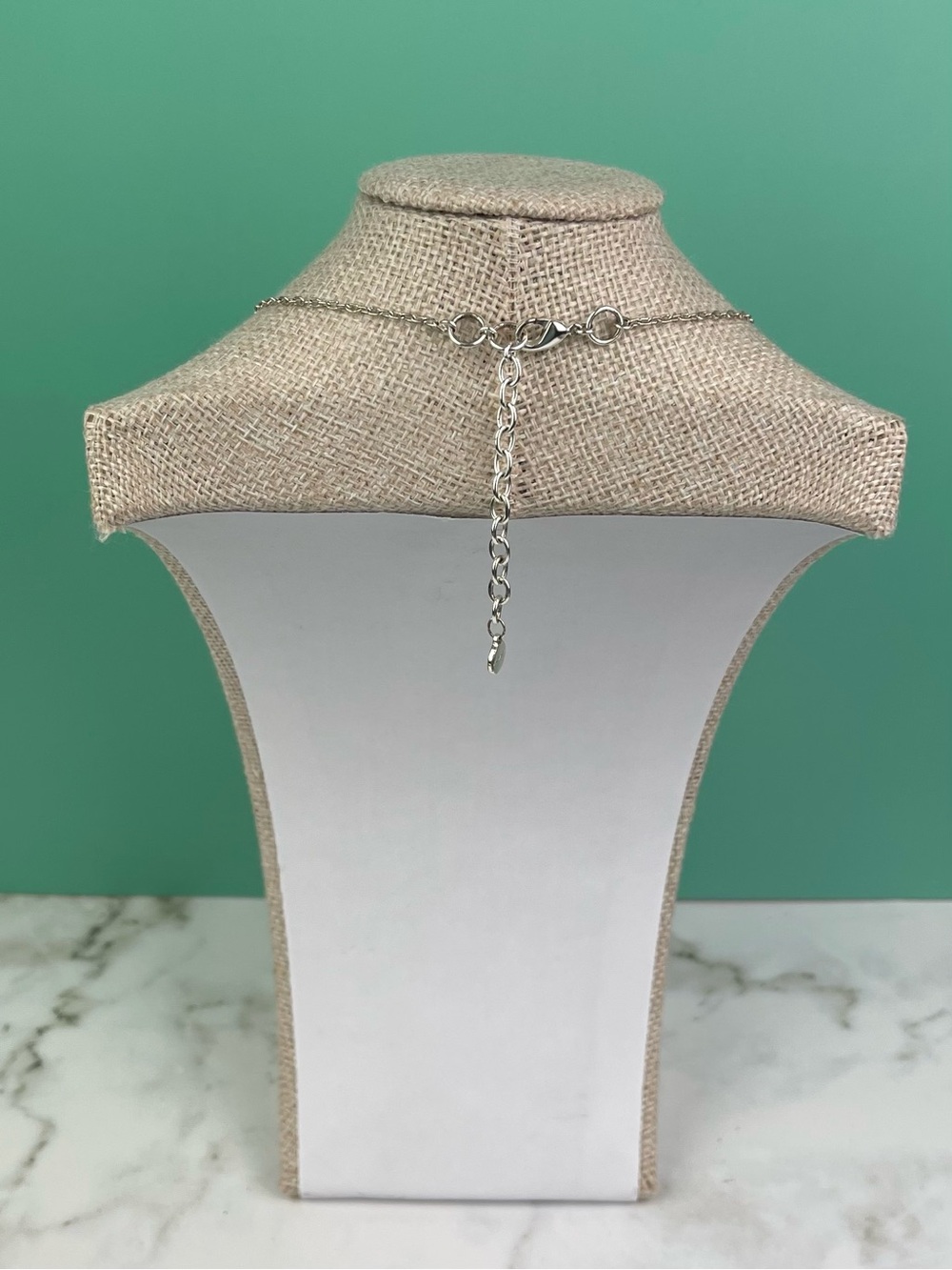 Stella & Dot Natural Labradorite Point Pendant Necklace Silver Tone - Picture 2 of 5